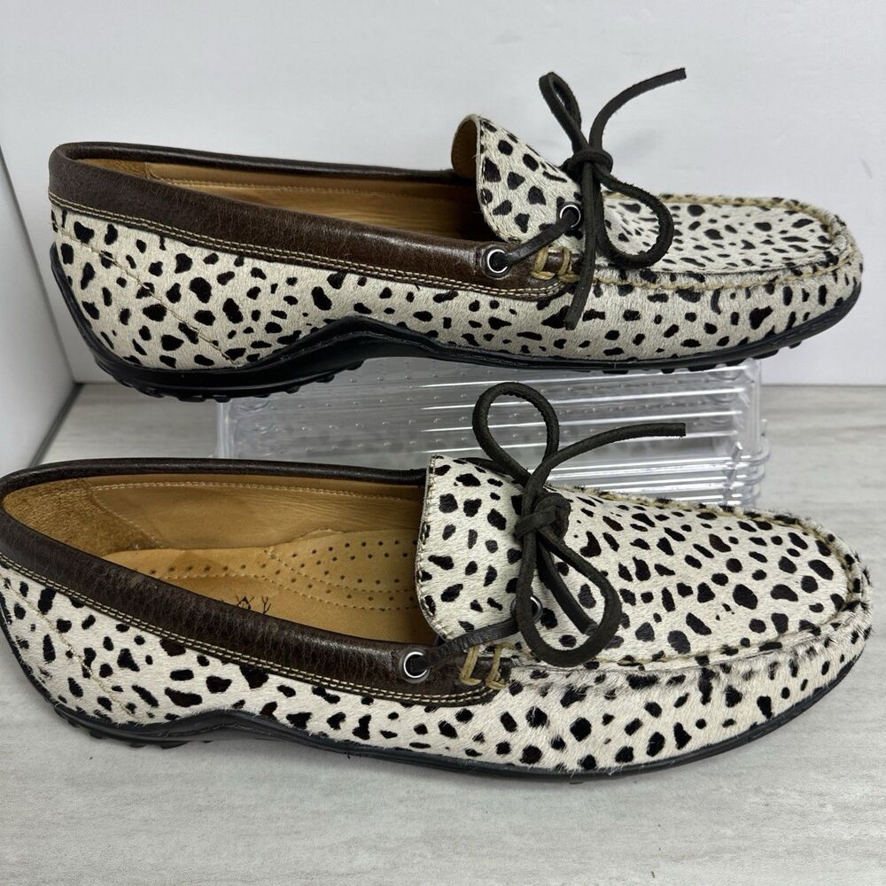 Martin Dingman Bill Hair On Loafers Cheetah Slippers Moccasins 9.5 M